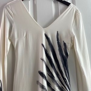 Casual dress white and gray